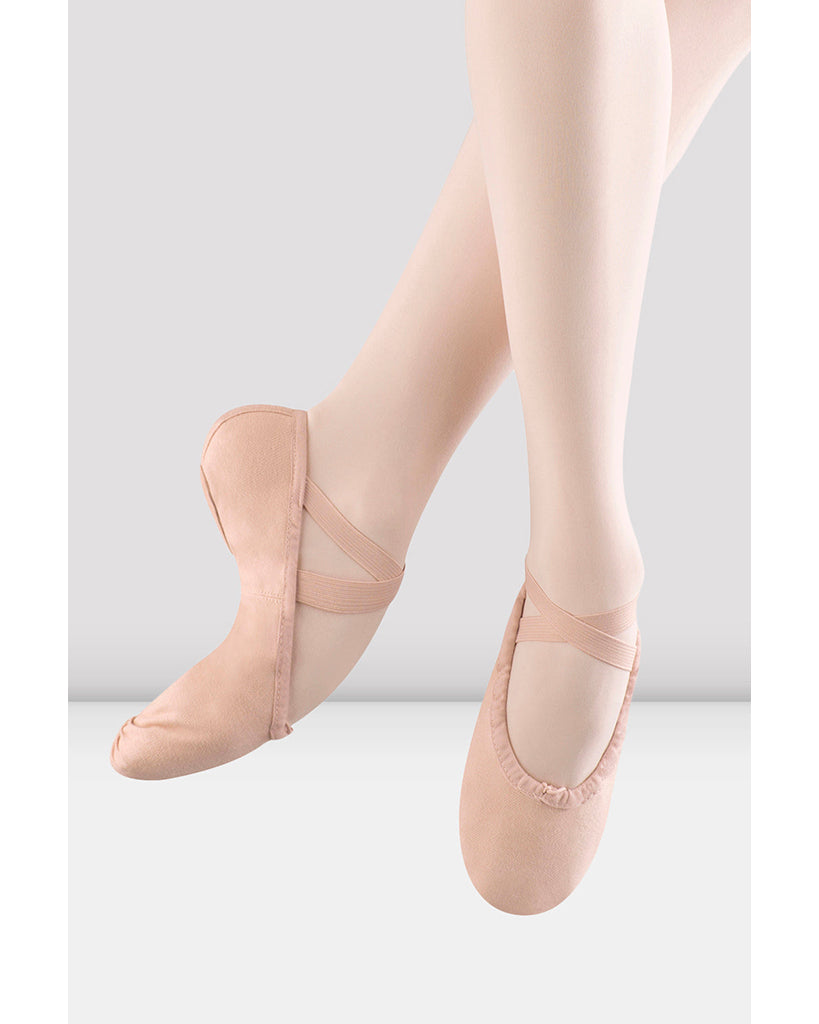 Bloch S0277L - Pump Canvas Split Sole Ballet Slippers Womens Pink 8 C Medium/Wide