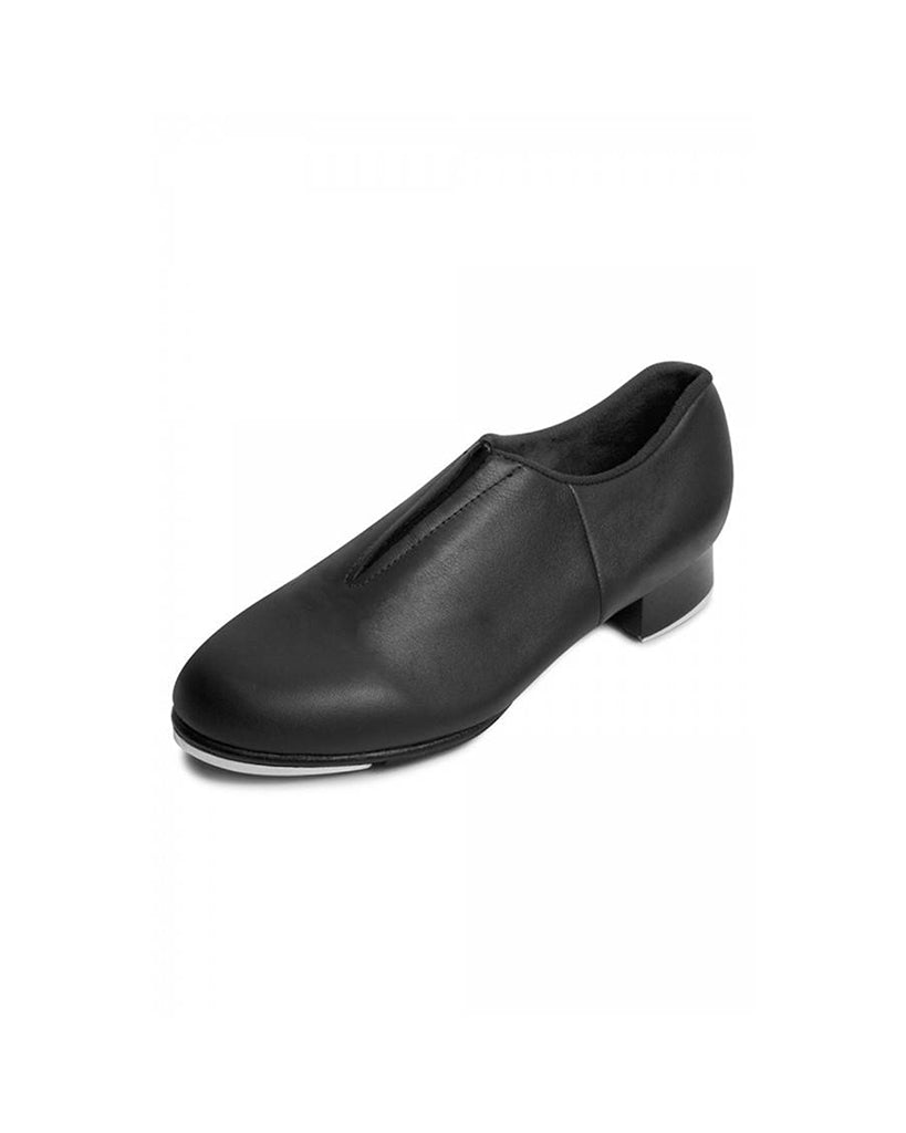 Bloch S0389G - Tap Flex Slip On Leather Split Sole Tap Shoes Girls/Boys Black 13.5 Medium