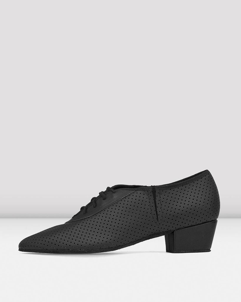 Bloch S0850L - Perforated Social Dance 1.5&quot; Practice Latin Ballroom Shoes Womens Black 10 Medium