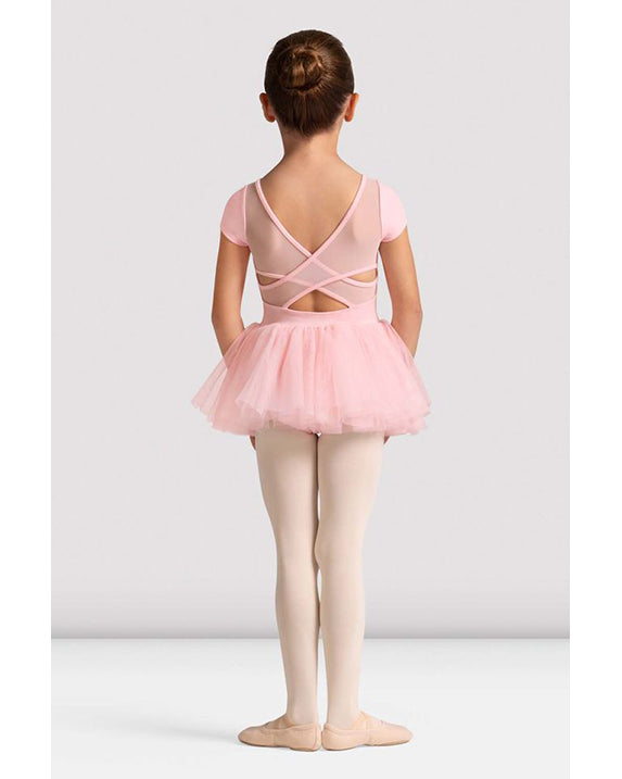 Bloch Sharon Sweetheart Neck Metallic Floral Mesh Cross Back Cap Sleeve Tutu Ballet Dress - CL20007 Girls