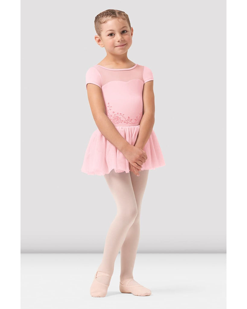 Bloch Tansie Mesh Sweetheart Neck Cross Back Rose Vine Tutu Ballet Dress - CL0502 Girls