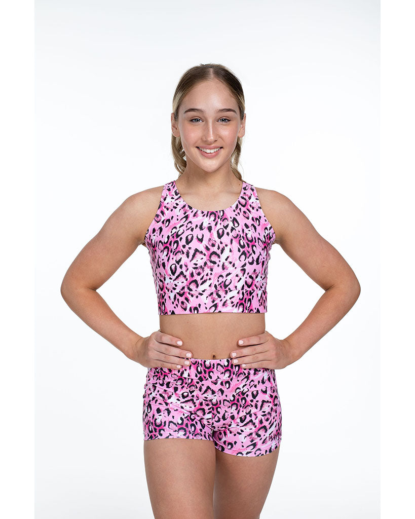 Bloch x Flo Active Jasmine Varsity Cropped Printed Fitted Tank - FM1158 - Girls