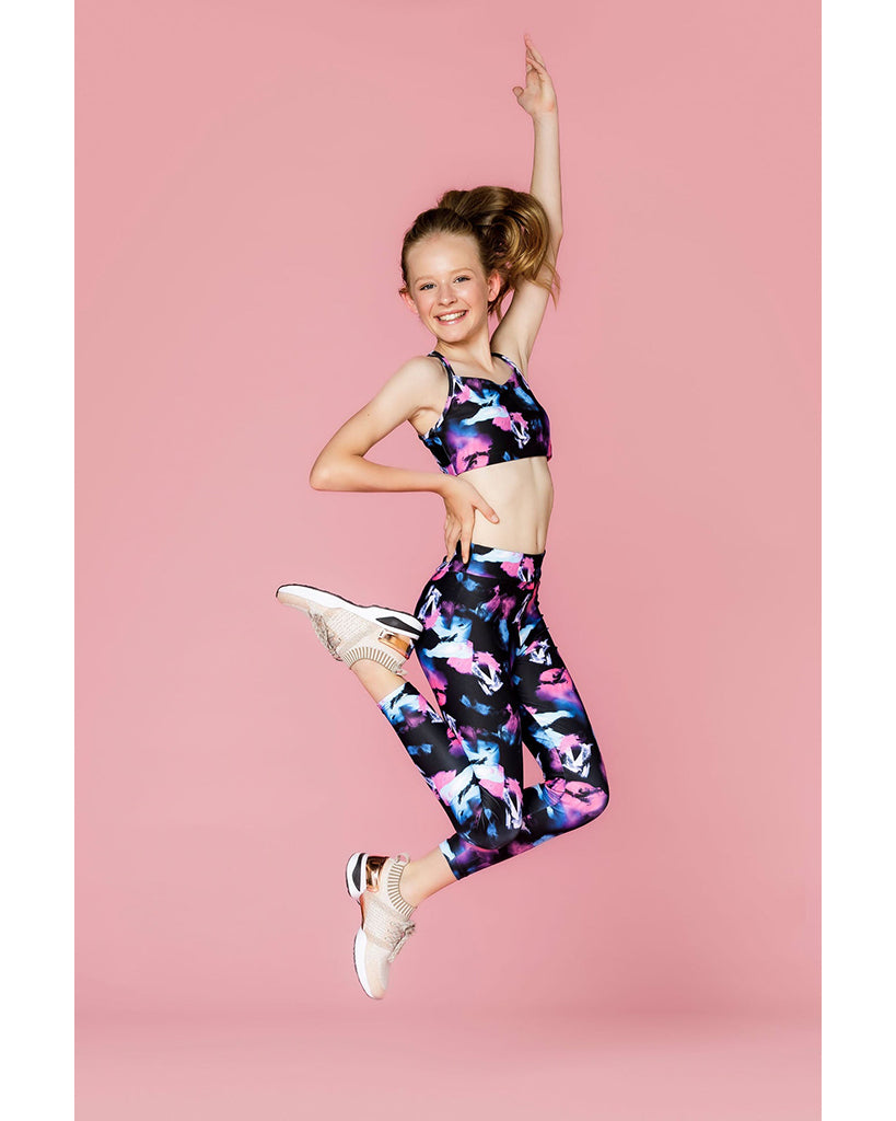 Bloch x Flo Active Remi Cross Back Printed Bra Top - FM1401 - Girls