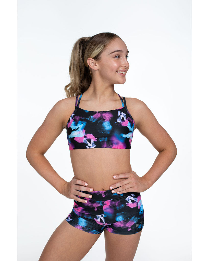 Bloch x Flo Active Remi Cross Back Printed Bra Top - FM1401 - Girls