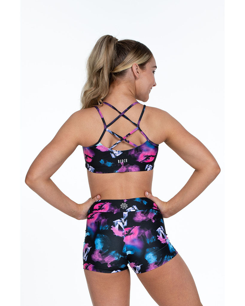 Bloch x Flo Active Remi Cross Back Printed Bra Top - FM1401