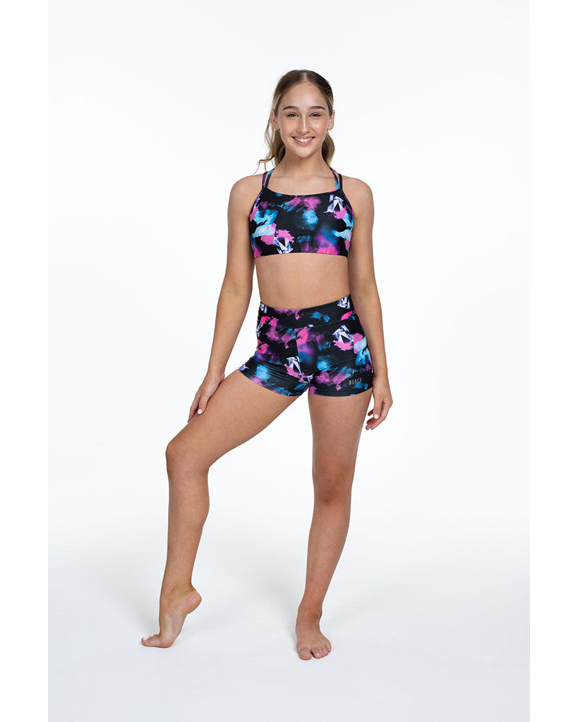 Bloch x Flo Active Remi Cross Back Printed Bra Top - FM1401 - Girls