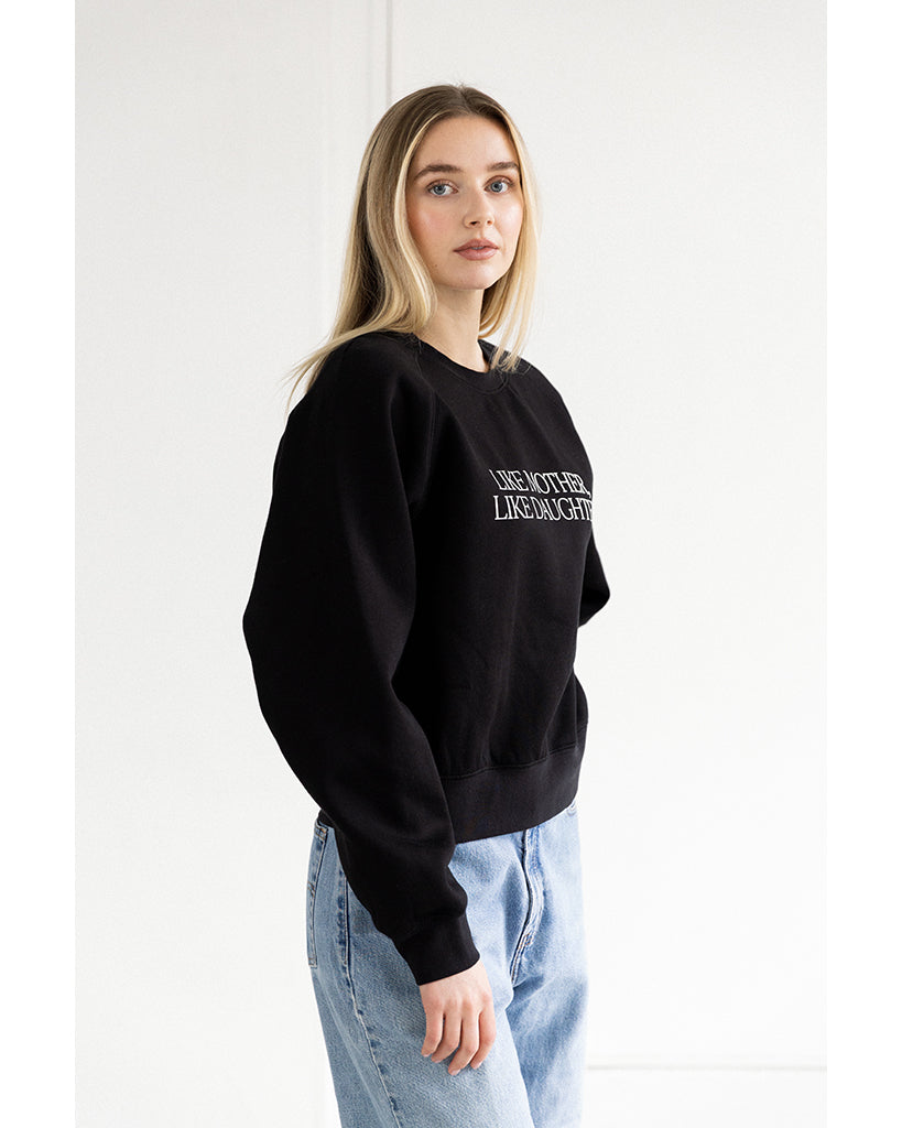 Brunette the Label Mother Daughter Cousin Crew Sweatshirt - Womens - Black / White