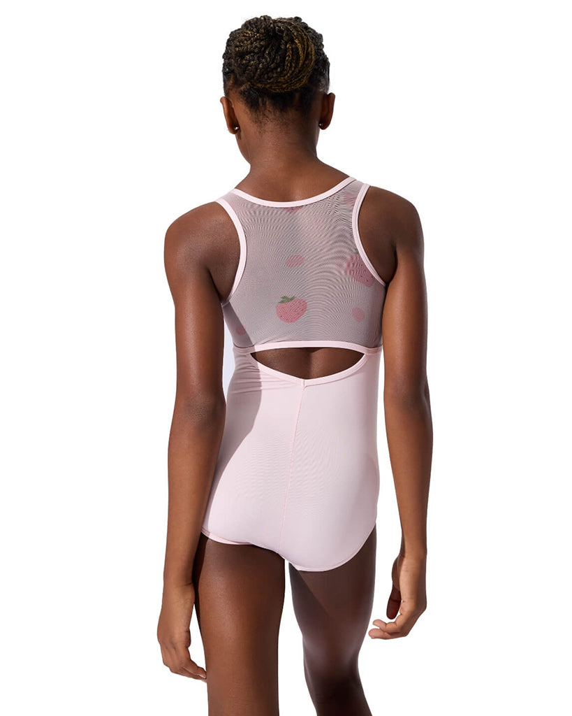 Capezio Berry Bliss Strawberry Print Mesh Tank Leotard - F12633C Girls