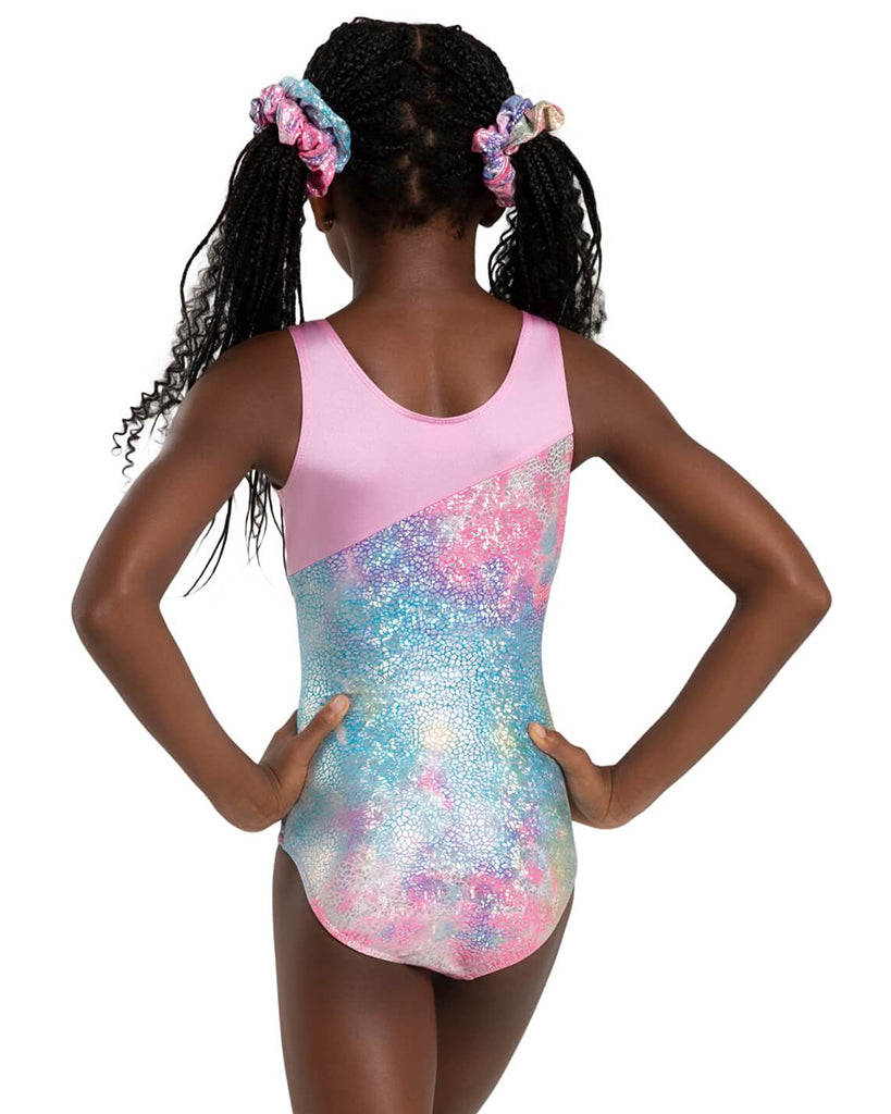 Capezio Glimmer Unicorn Disco Metallic Gymnastic Tank Leotard - 12302C - Girls Pink Unicorn Sparkle
