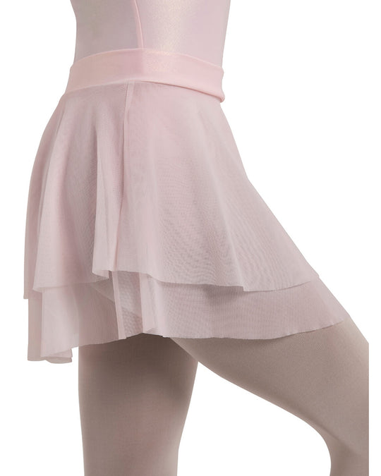 Capezio Wanderlust Isabella Two Tier Mesh Pull-On Ballet Skirt - 12286C Girls