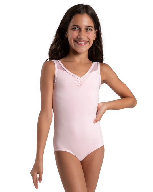 Capezio Jewel Garden Diamond Princess Seamed Mesh Tank Leotard - 12291C Girls - Pink