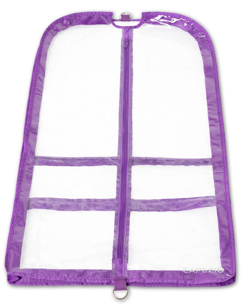 Capezio On The Go Clear Vinyl Garment Bag With Pockets - B305