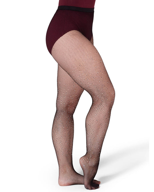 Capezio Professional All-Over Rhinestone Fishnet Dance Tights - 3505W Womens