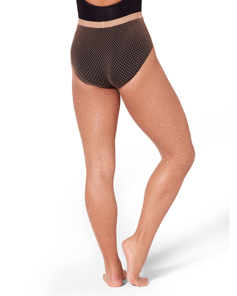 Capezio Professional All-Over Rhinestone Fishnet Dance Tights - 3505W Womens