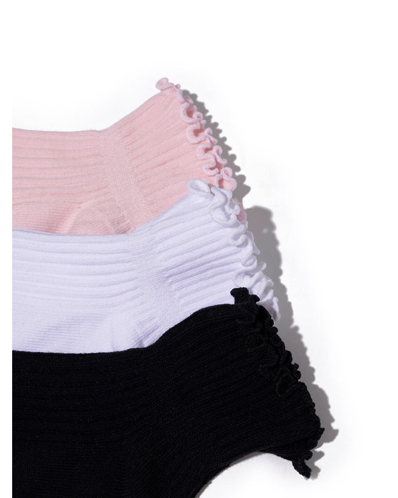 Capezio Scalloped Edge Socks 3-Pack - BG107C Girls/Boys