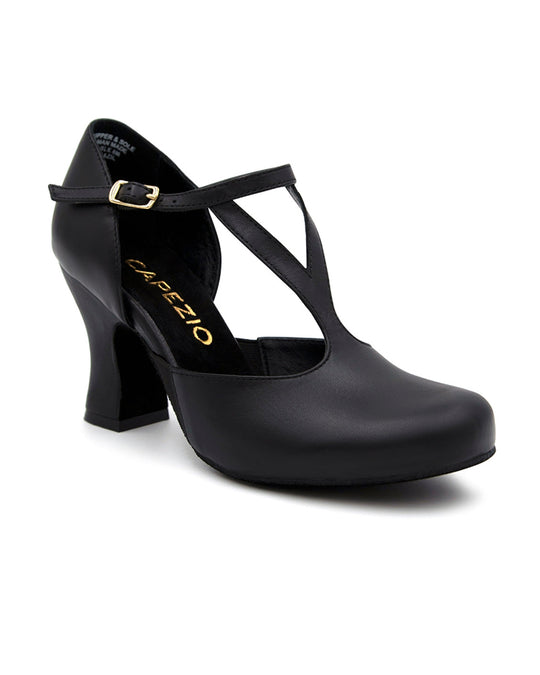Capezio Shanel Y Strap Nappa Leather 3" Character Shoes - 850 Womens