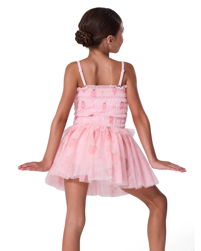 Capezio Shortcake Smocked Bodice Strawberry Print Camisole Tutu Ballet Dress - F12630C Girls