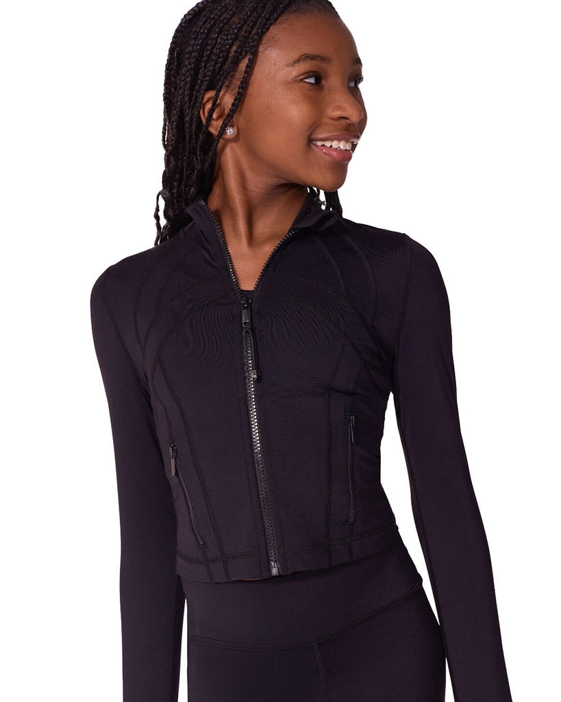 Capezio Soft Elegance Athletic Dance Zip-Up Jacket - EL111T Girls