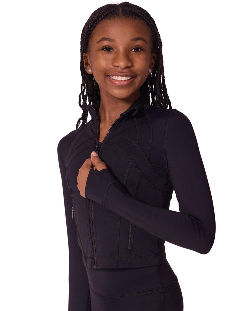 Capezio Soft Elegance Athletic Dance Zip-Up Jacket - EL111T Girls