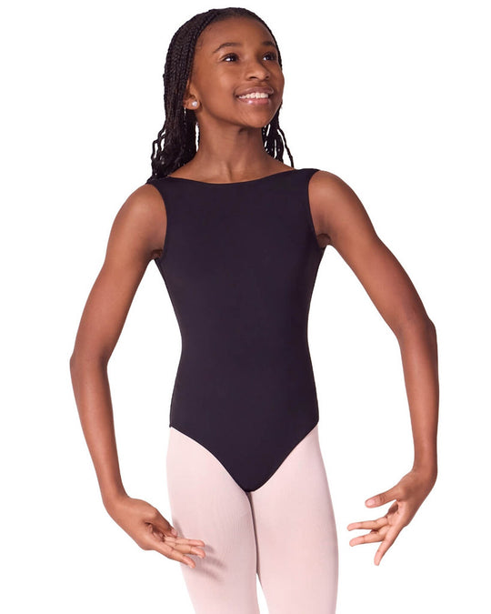 Capezio Soft Elegance Boat Neck Low Back Tank Leotard - EL105T Girls