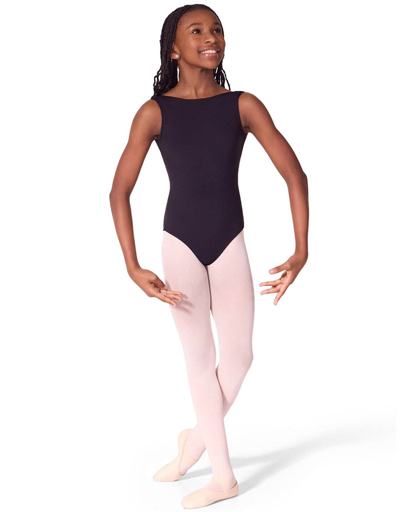 Capezio Soft Elegance Boat Neck Low Back Tank Leotard - EL105T Girls