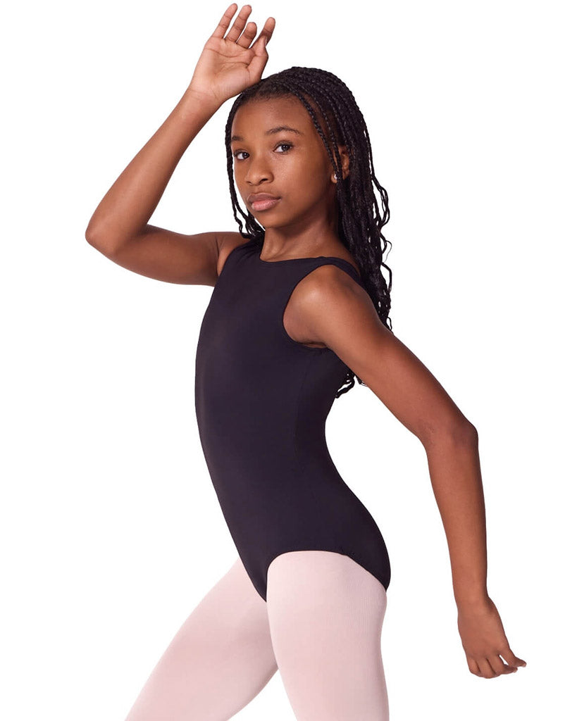 Capezio Soft Elegance Boat Neck Low Back Tank Leotard - EL105T Girls