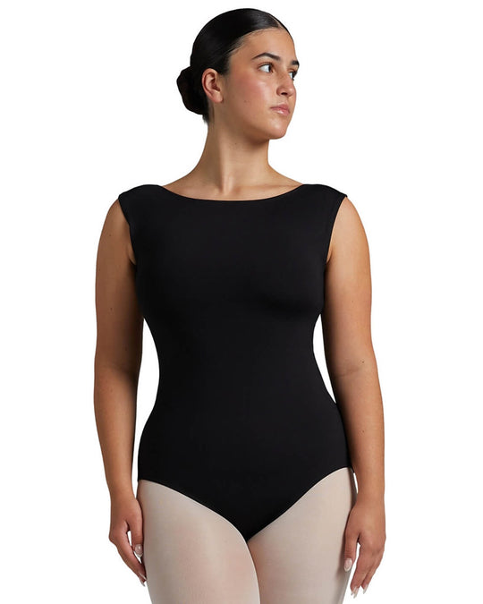 Capezio Soft Elegance Boat Neck Low Back Tank Leotard - EL105W Womens