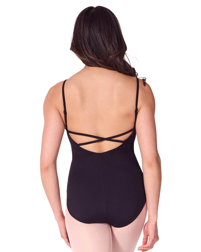 Capezio Soft Elegance Ruched Front Cross Back BraTek2 Camisole Leotard - EL100W Womens