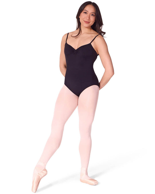 Capezio Soft Elegance Ruched Front Cross Back BraTek2 Camisole Leotard - EL100W Womens
