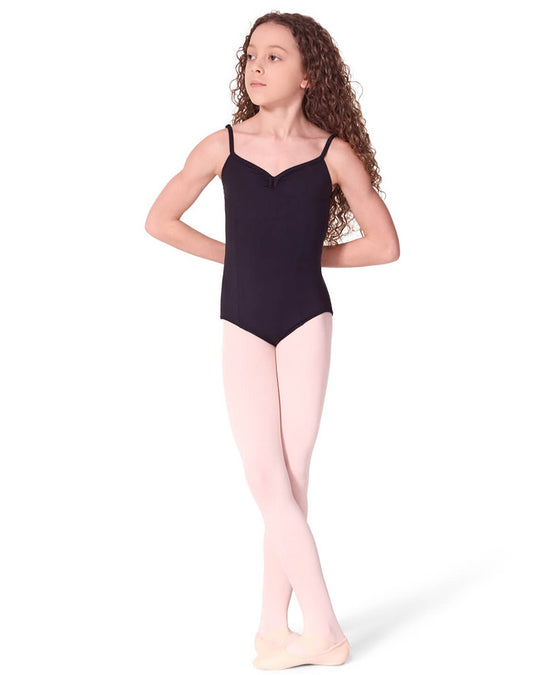 Capezio Soft Elegance Ruched Front Princess Seamed Cross Back Camisole Leotard - EL100T Girls