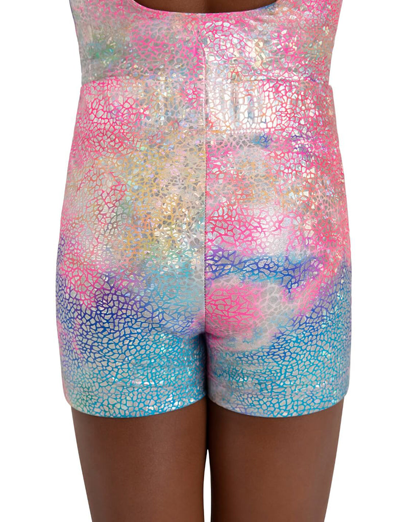 Capezio Unicorn Disco Metallic Gymnastic Shorts - 12307C - Girls Unicorn Sparkle