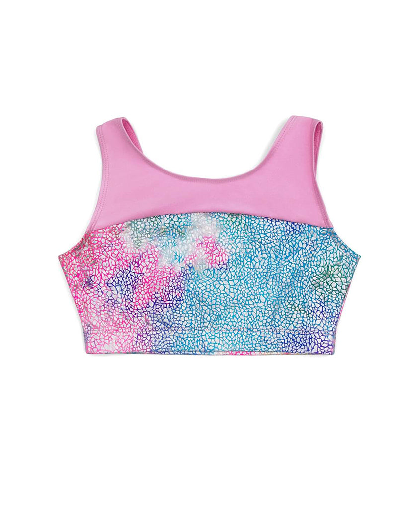 Capezio Unicorn Disco Starlight Metallic Gymnastic Top - 12308C - Girls Unicorn Sparkle