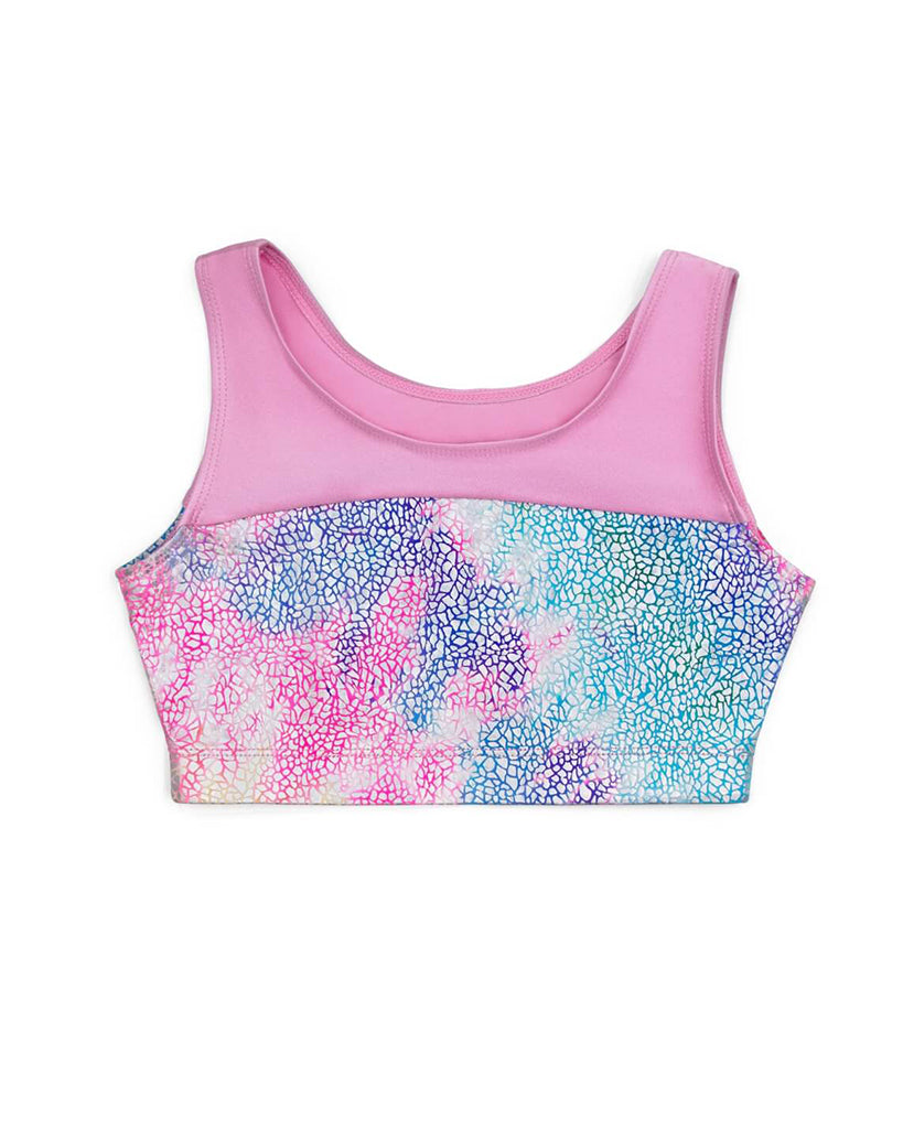 Capezio Unicorn Disco Starlight Metallic Gymnastic Top - 12308C - Girls Unicorn Sparkle