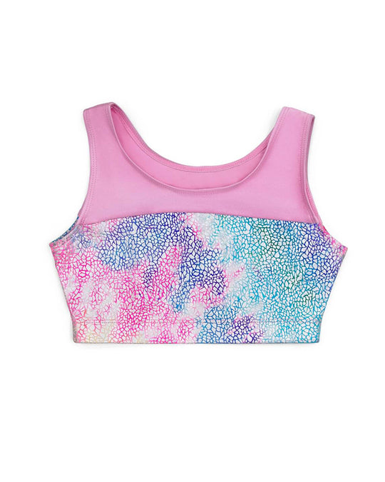 Capezio Unicorn Disco Starlight Metallic Gymnastic Top - 12308C - Girls Unicorn Sparkle