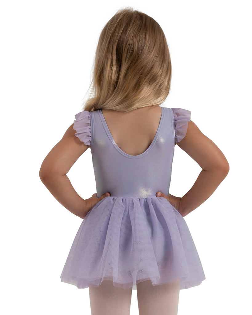 Capezio Wanderlust Voyage Metallic Flutter Sleeve Tank Tutu Ballet Dress - 12283C Girls