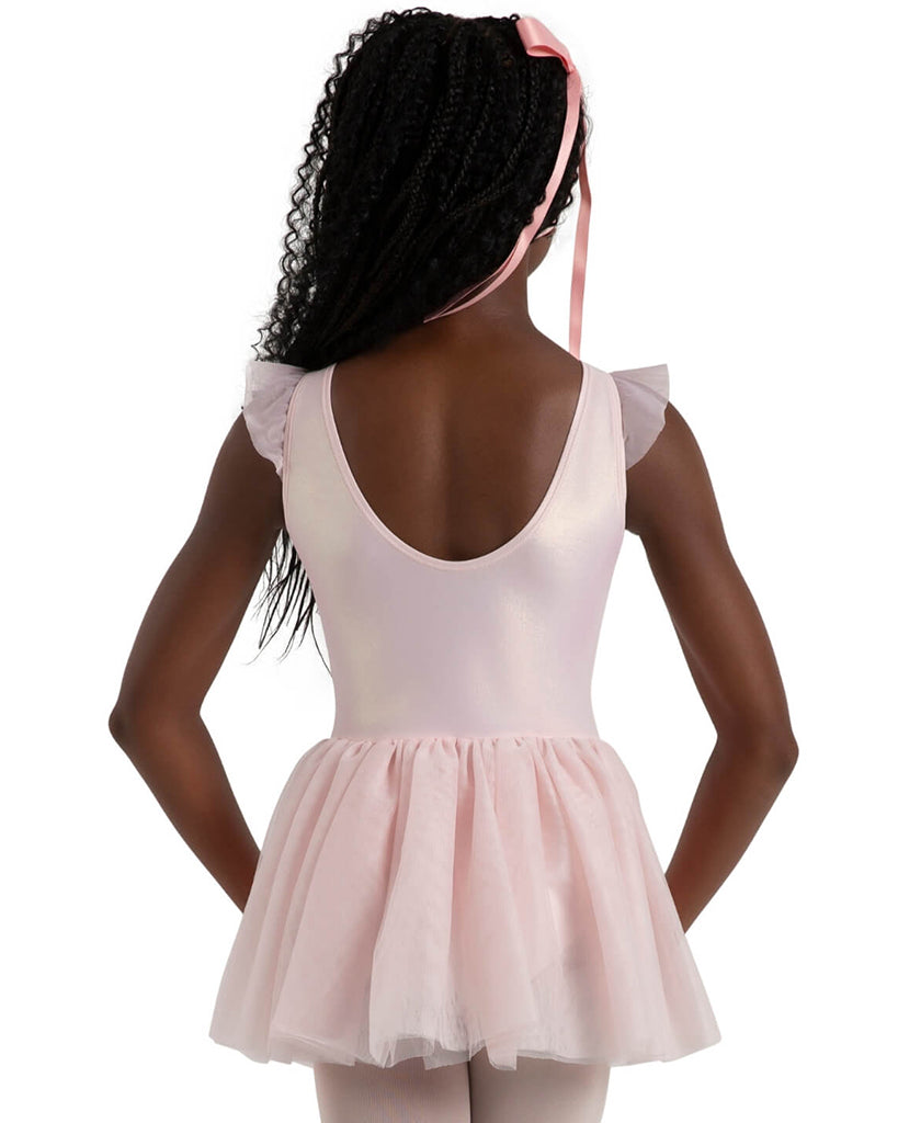 Capezio Wanderlust Voyage Metallic Flutter Sleeve Tank Tutu Ballet Dress - 12283C Girls