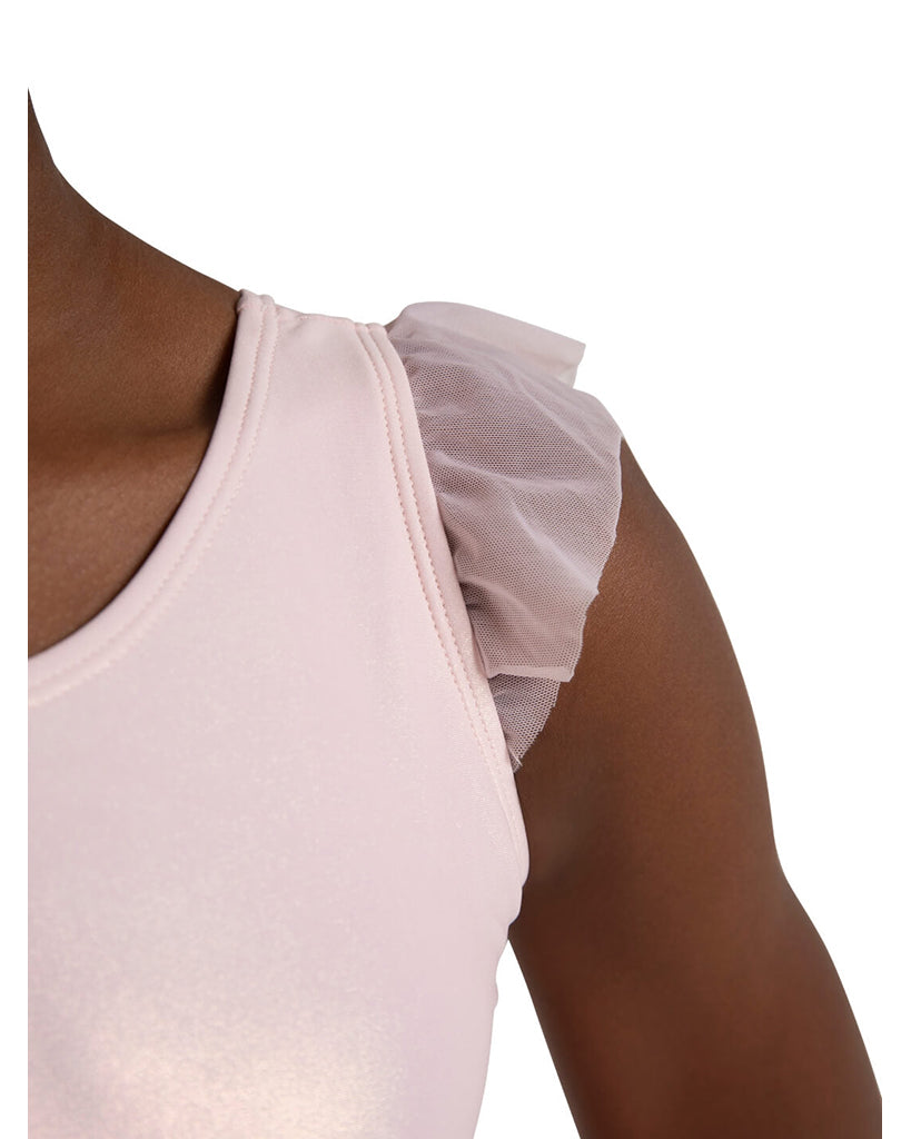 Capezio Wanderlust Voyage Metallic Flutter Sleeve Tank Tutu Ballet Dress - 12283C Girls