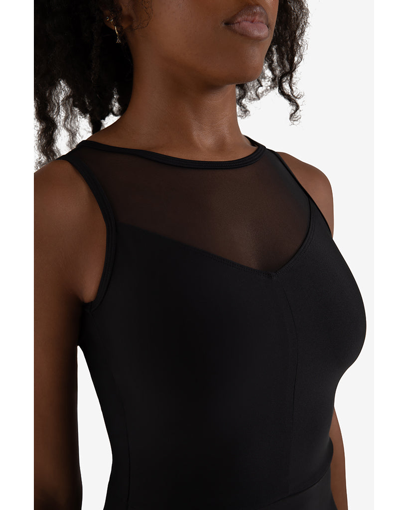 Capezio Yarrow Mesh Neckline Open Back Tank Leotard - 12269W Womens