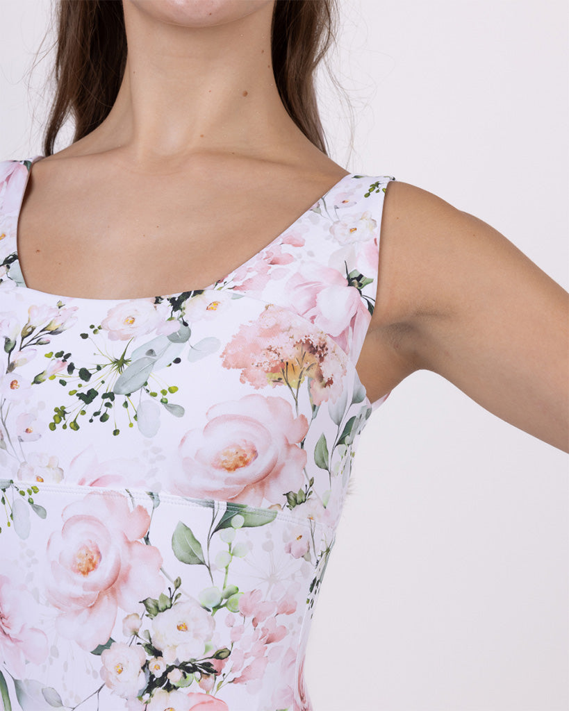 Claudia Dean World Angel Dreamy Edit Collection Square Neck Tank Leotard - Girls - Posey Print
