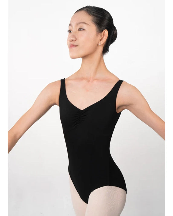 Claudia Dean World Belle Pinch Front Princess Seamed Low Back Tank Leotard - Girls