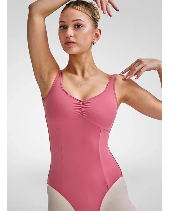 Claudia Dean World Belle Pinch Front Princess Seamed Low Back Tank Leotard - Girls