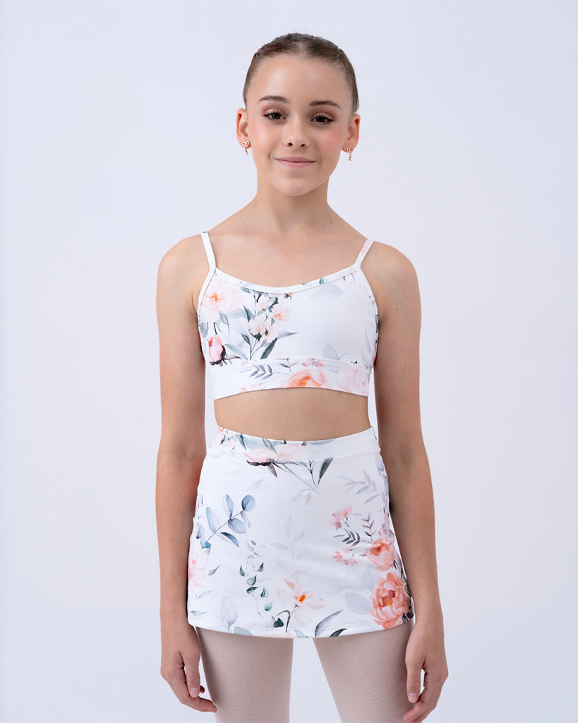 Claudia Dean World Cindy Crop Top - Girls - Sugar Plum Print