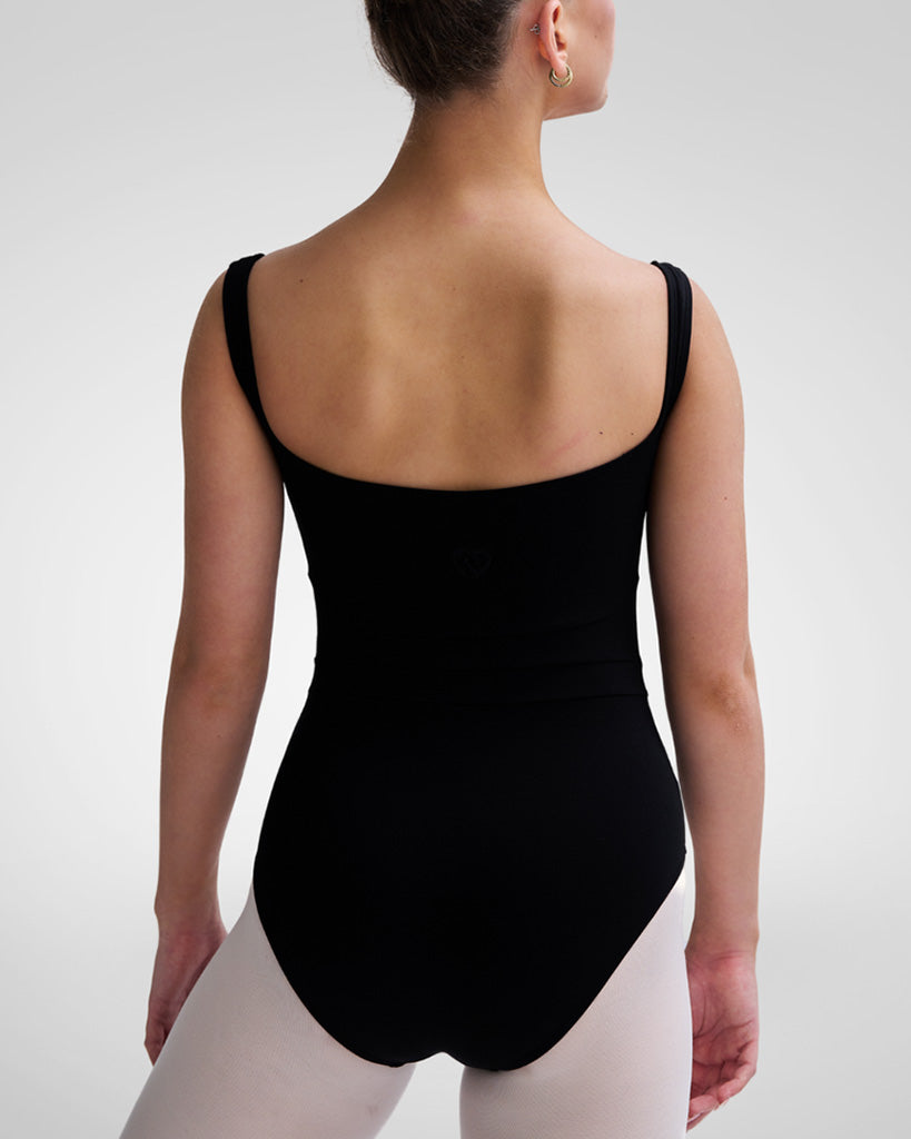 Claudia Dean World Grace Square Neck Mid Back Scoop Seamed Tank Leotard - Womens