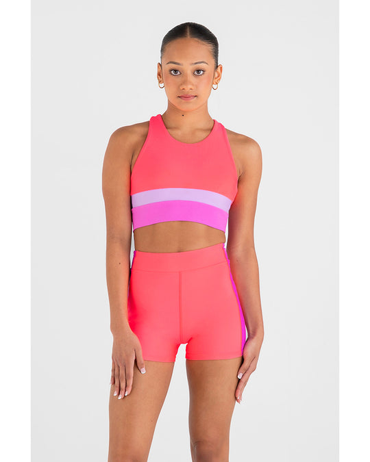 Every Sports Club Crop Top - Girls - Neon Cantaloupe