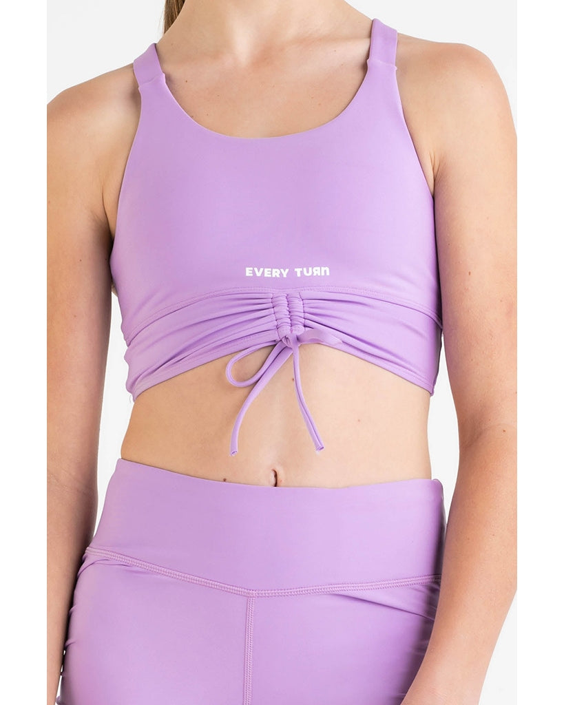 Every Turn Breathe Deeply Cropped Singlet - Girls - Lavender