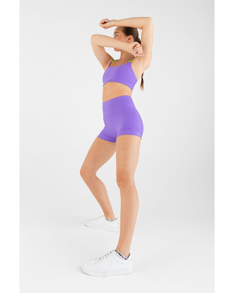 Every Turn Delulu Double Strap Cross Back Crop Top - Girls - Petal Purple