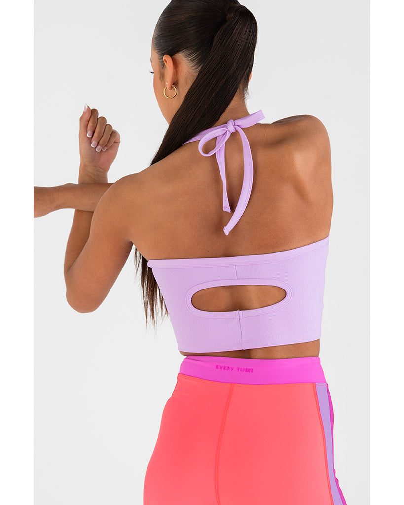 Every Turn Halter Rib Singlet - Girls - Lavender