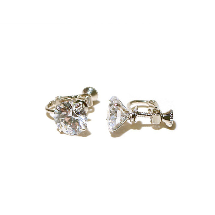 FH2 10mm Dance Competition Clip-On Rhinestone Earrings