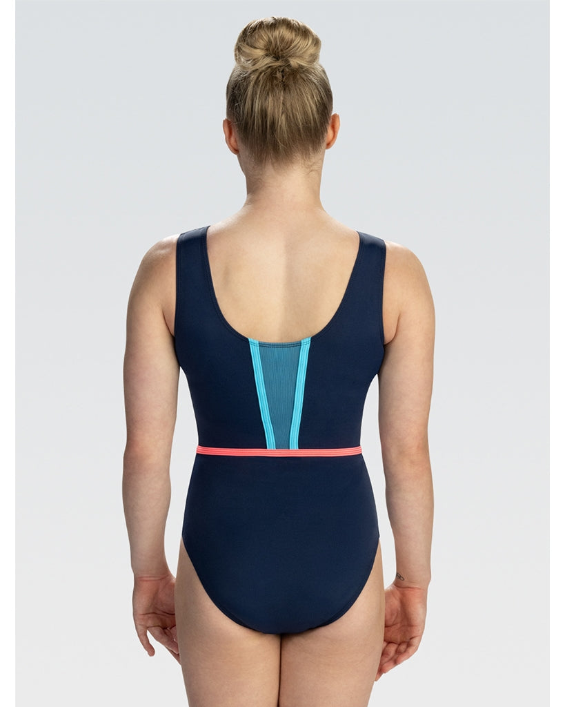 GK Elite Jade Carey Only Up Gymnastic Tank Leotard - E4948C Girls - Navy