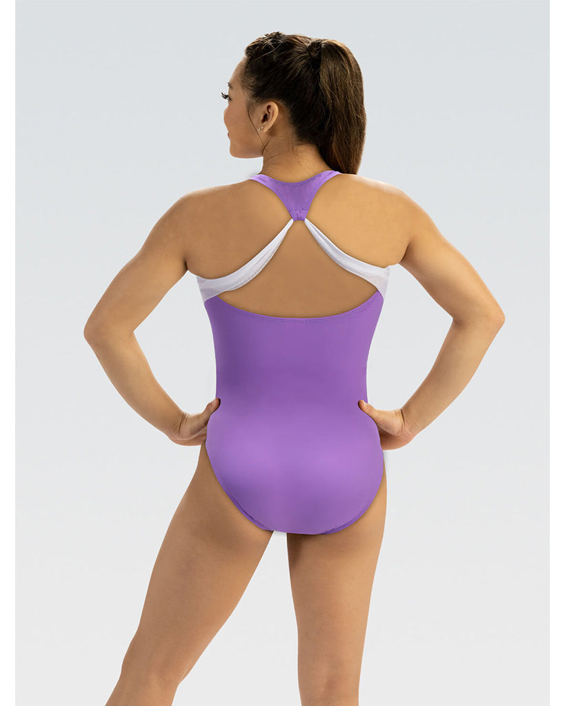 GK Elite Suni Lee Midnight Glow Printed Gymnastic Tank Leotard - E5087C Girls - Airbrush Print